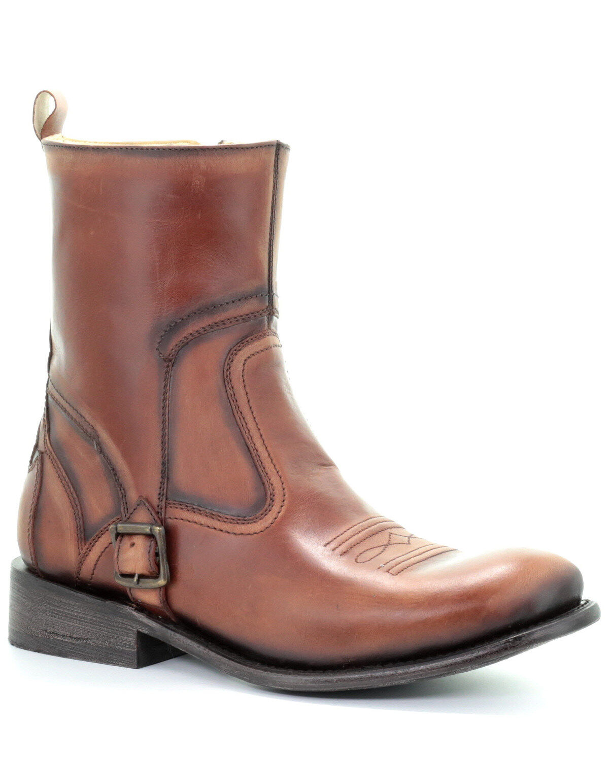 Men's Corral Cognac Strap Western Boots - Square Toe