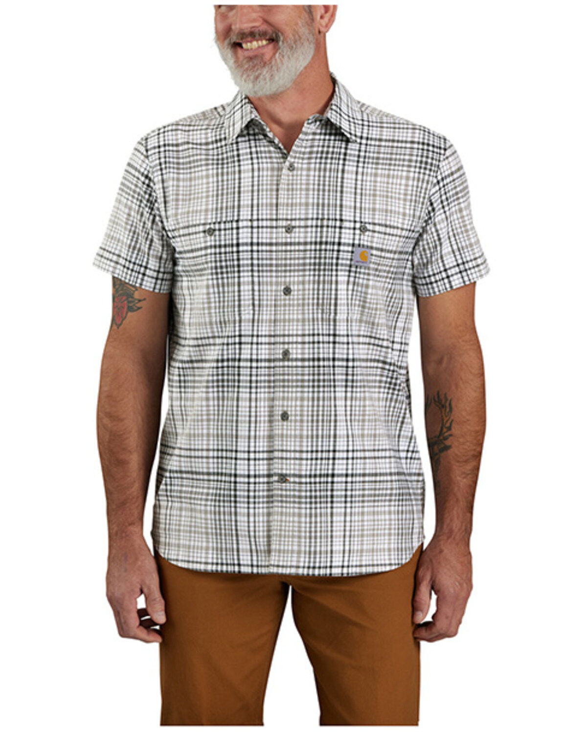 Men's Carhartt Rugged Flex Plaid Print Relaxed Fit Lightweight Short