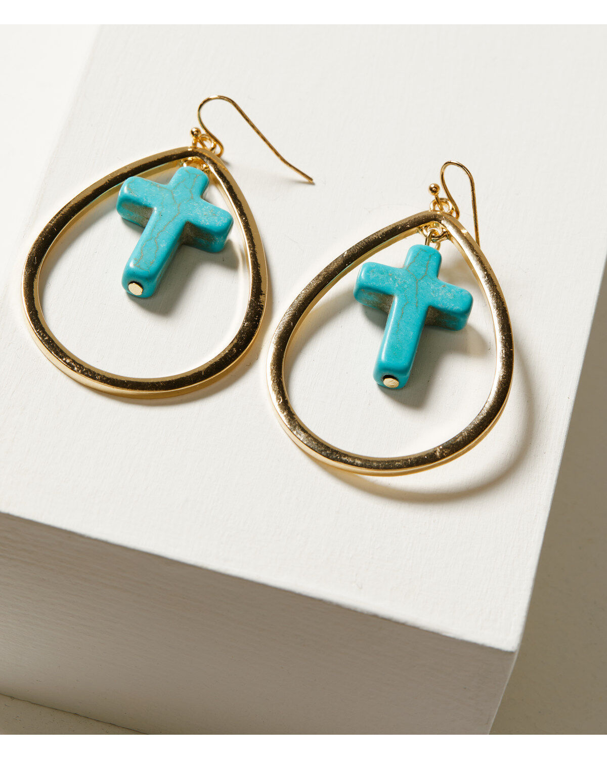Women's Shyanne Teardrop with Cross Earrings