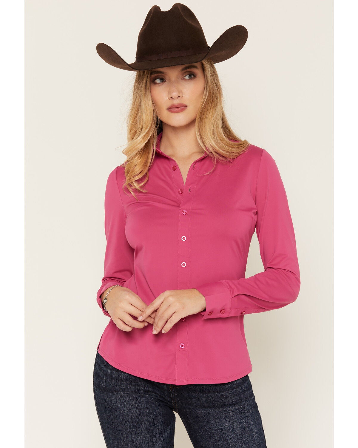 Women's Idyllwind Solid Long Sleeve Pullover Western Riding Shirt