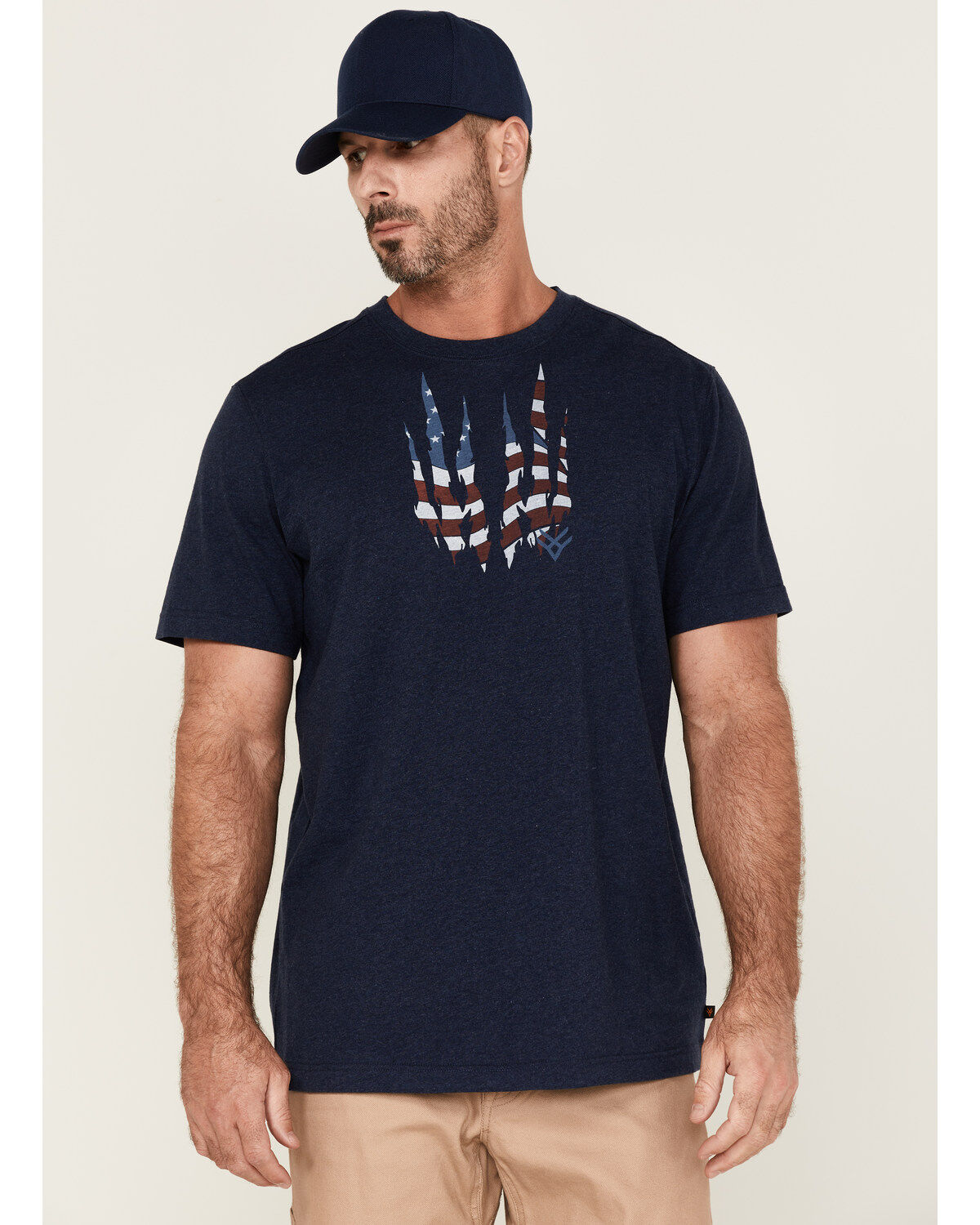 Men's Hawx Patriotic Claw Graphic Work T-Shirt