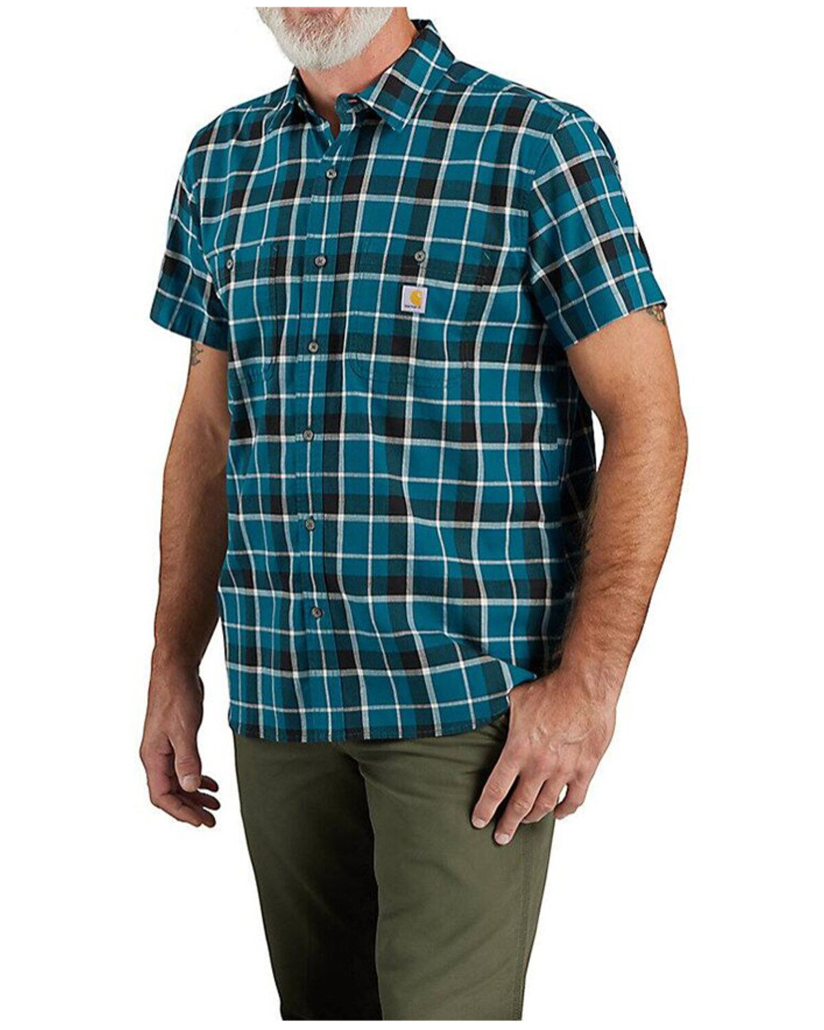 Men's Carhartt Rugged Flex Relaxed Fit Lightweight Plaid Print Short S
