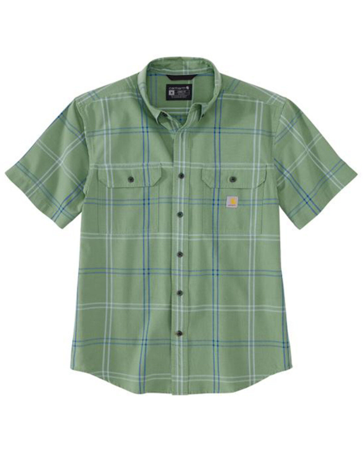 Men's Carhartt Loose Fit Midweight Plaid Print Short Sleeve Button-Dow