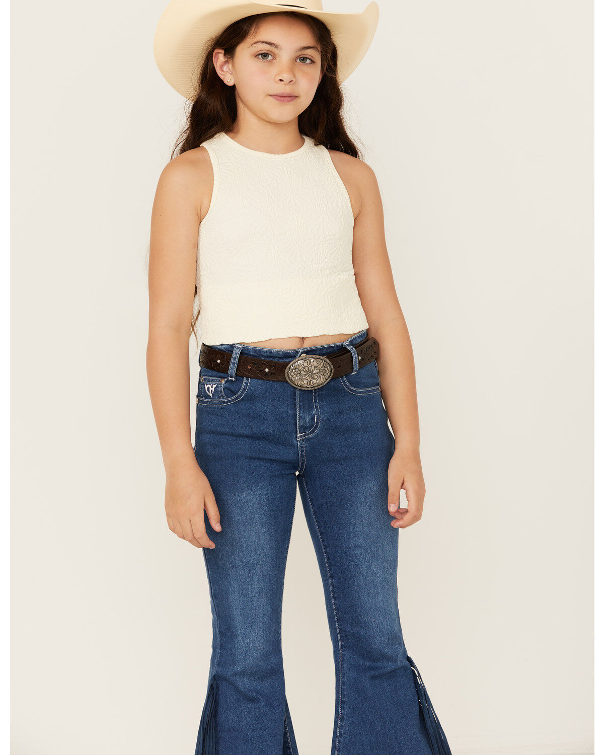 Girls' Fornia Floral High Neck Tank Top