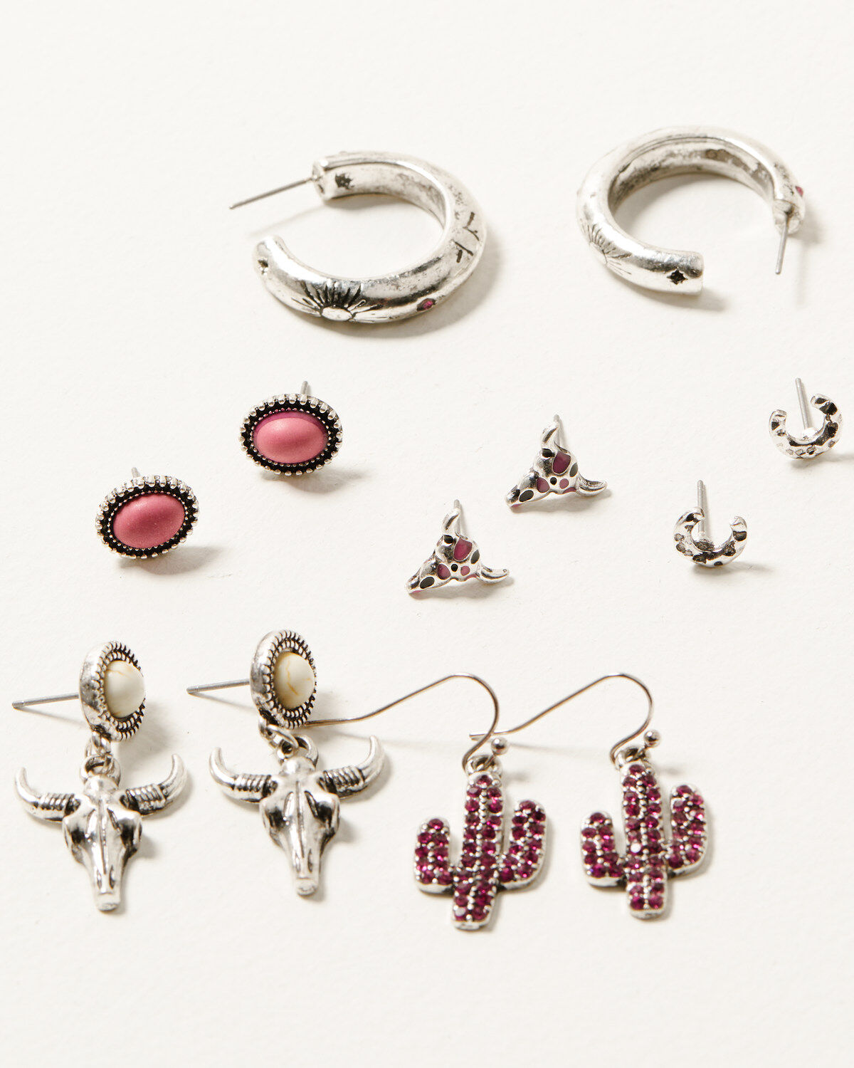 Women's Shyanne Bull Horn And Hoop Earring Set