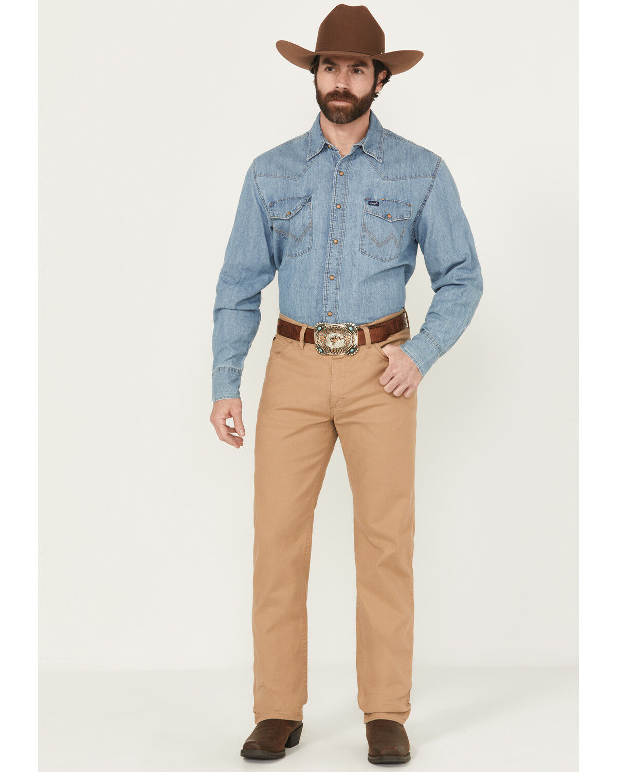 Men's Wrangler Tough Comfort Regular Fit Stretch Canvas Pants