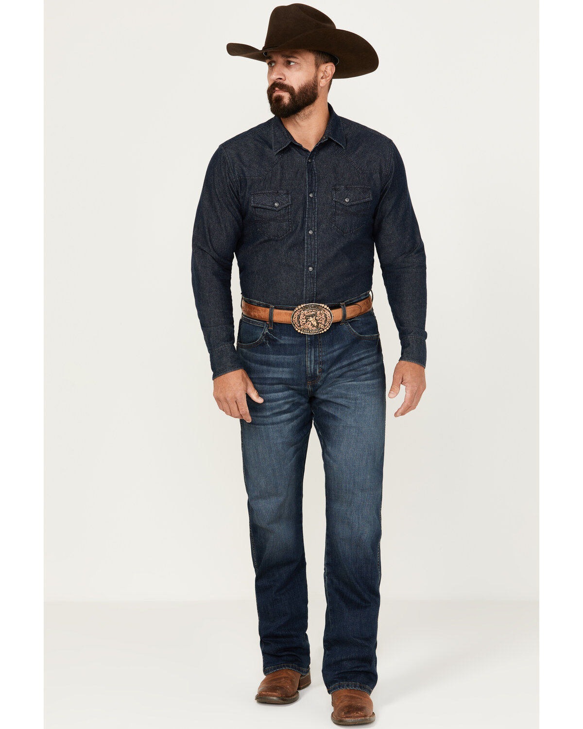 Men's Wrangler Retro Dellwood Medium Wash Relaxed Bootcut Stretch Deni