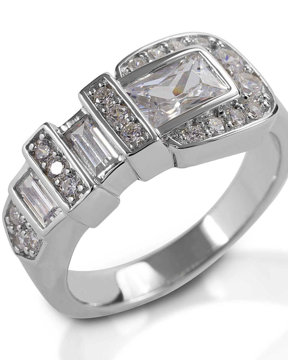 Women's Kelly Herd Clear Ranger Style Buckle Ring