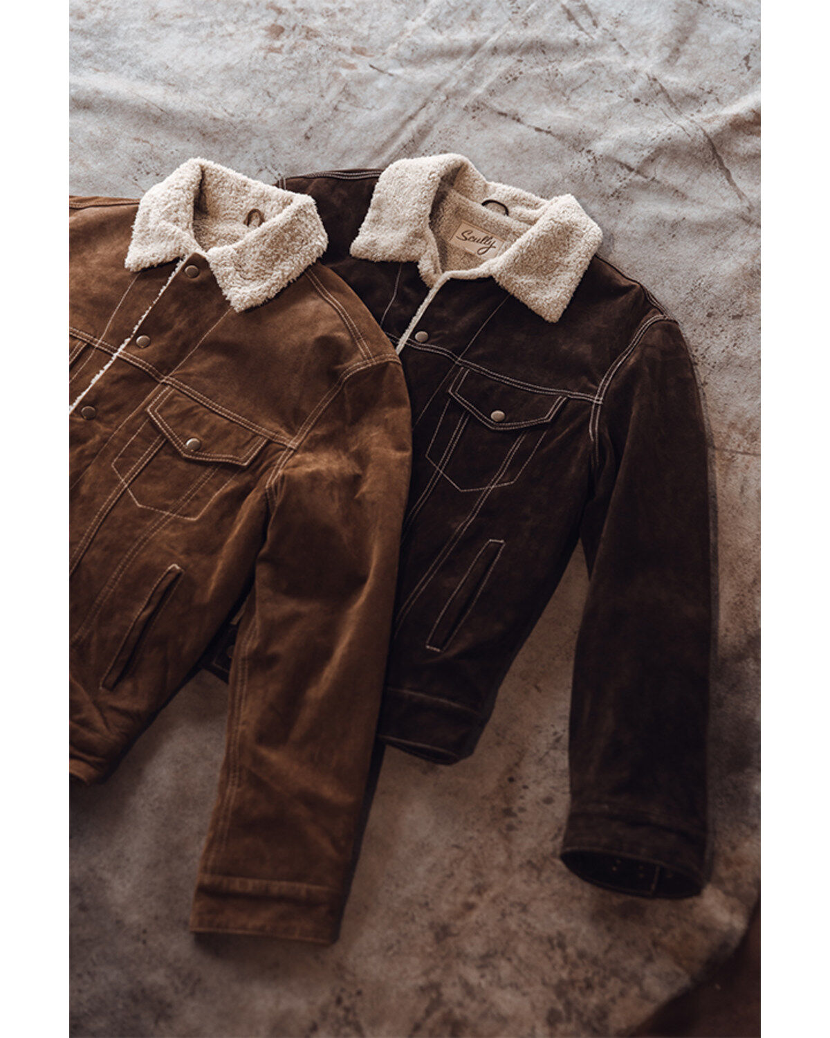 Men's Scully Sherpa Lined Boar Suede Jacket