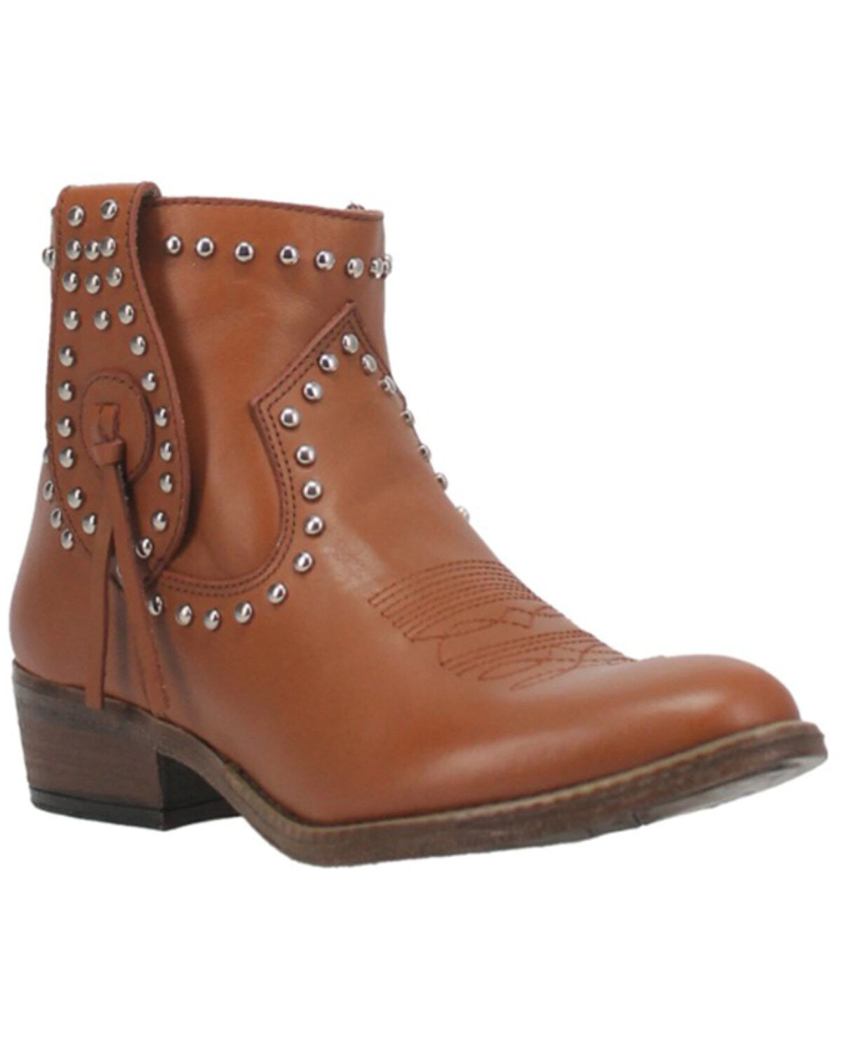 Women's Dingo Destry Studded Fringe Western Fashion Booties - Round To
