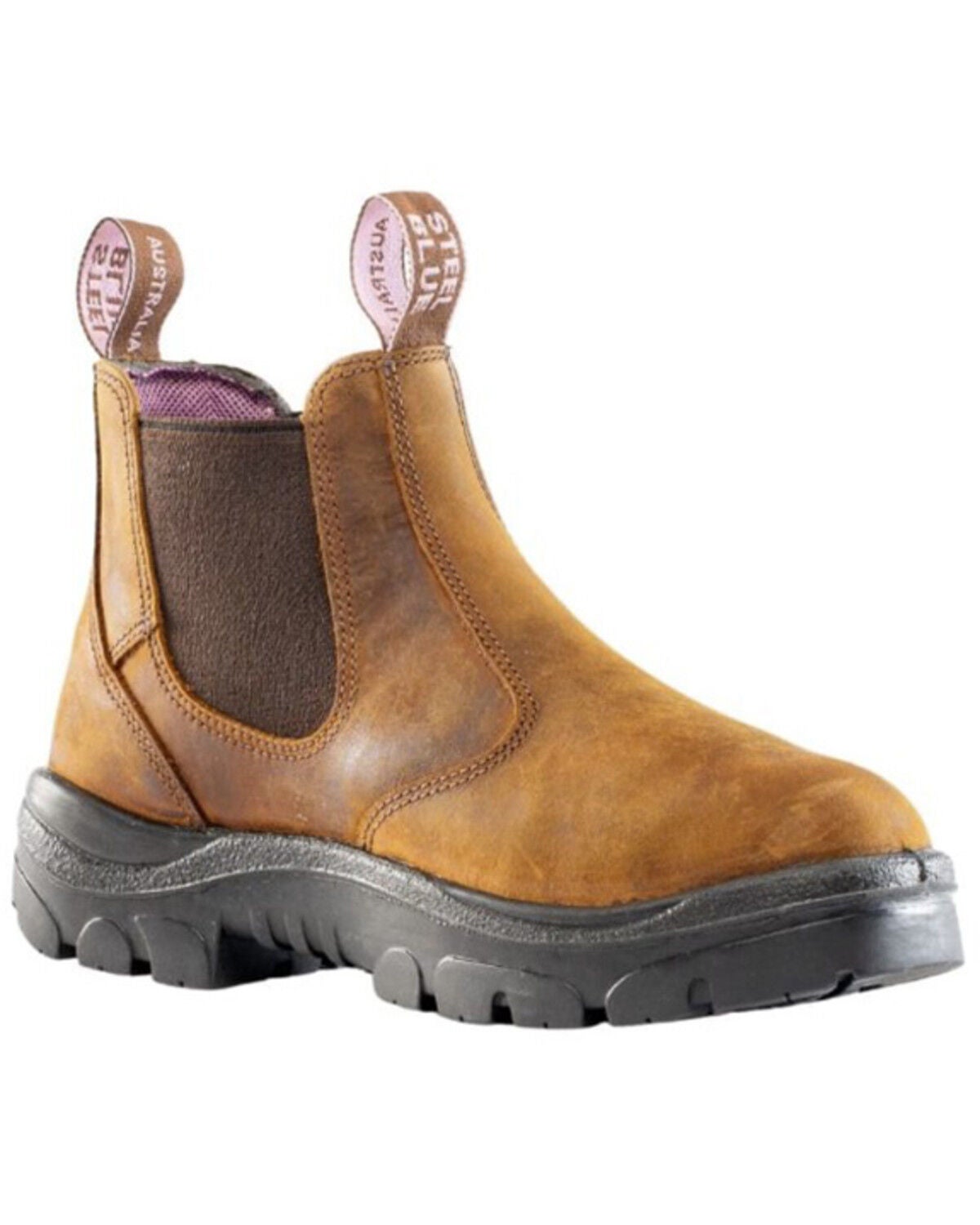 Women's Steel Blue Hobart PR Met Pull-On Work Boots - Steel Toe