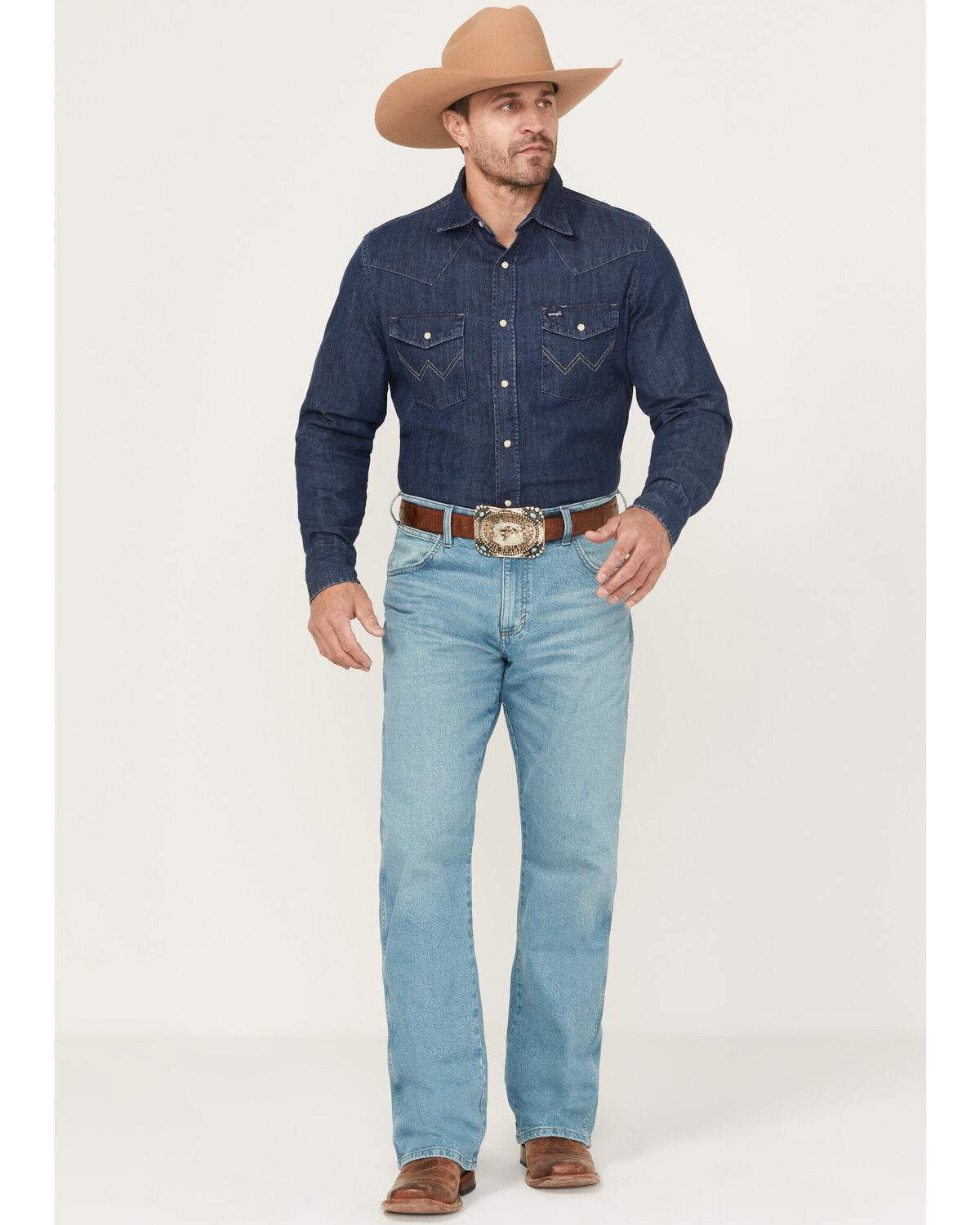 Men's Wrangler Retro Midland Medium Washed Relaxed Fit Bootcut Stretch