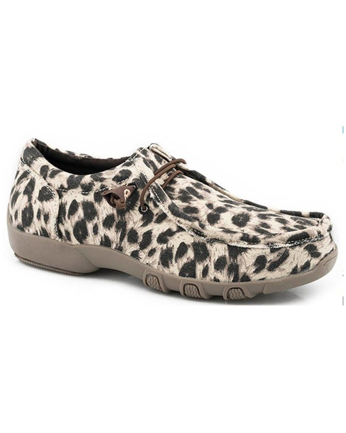Women's Roper Chillin Leopard Print Casual Chukka Shoes - Moc Toe