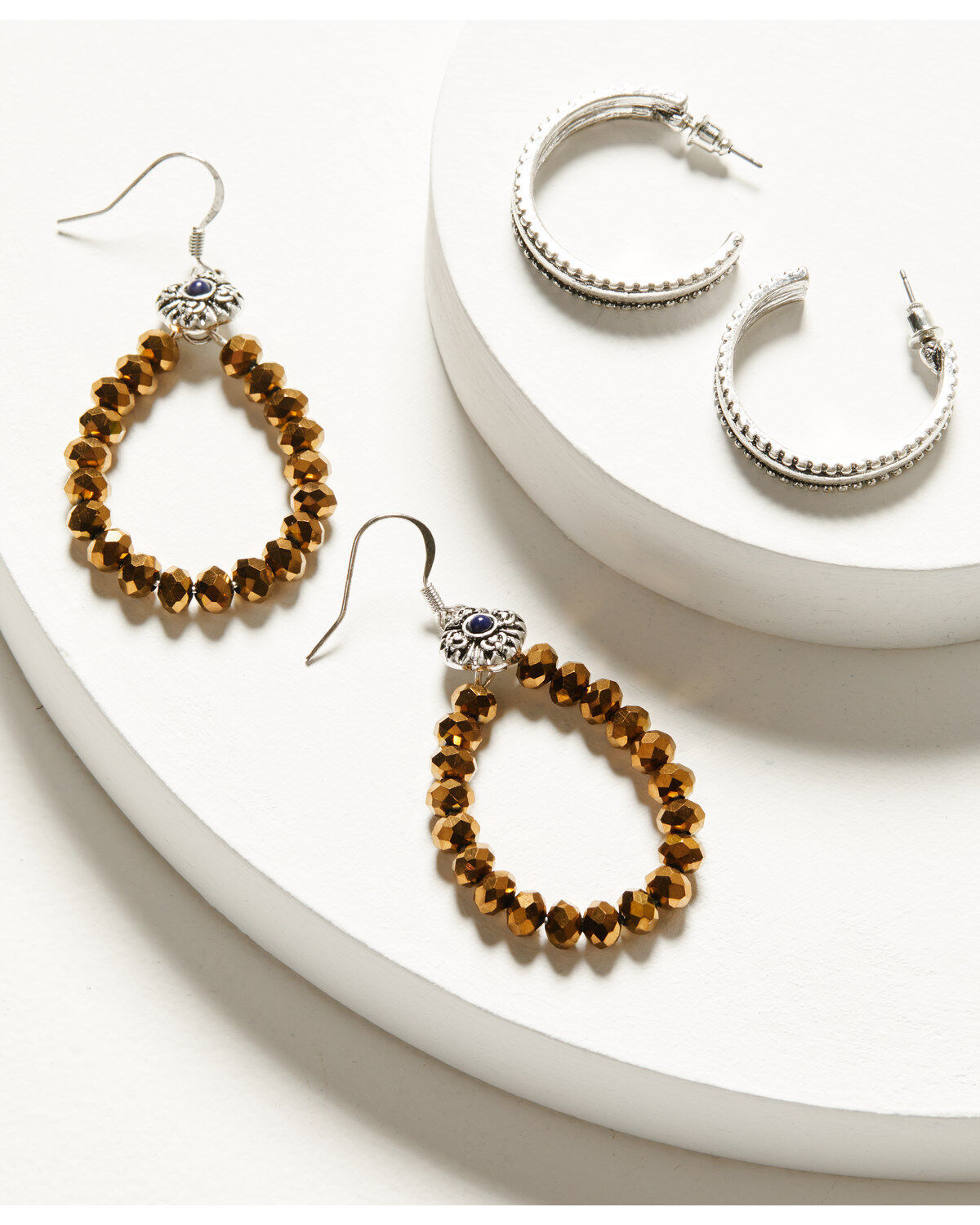 Women's Shyanne Monument Valley Beaded Teardrop & Hoop Earring Set