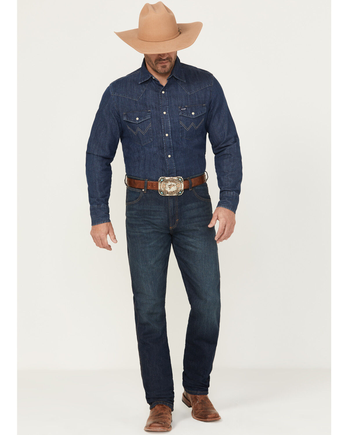 Men's Wrangler Retro 88MWZ Dark Wash Slim Fit Straight Stretch Denim J