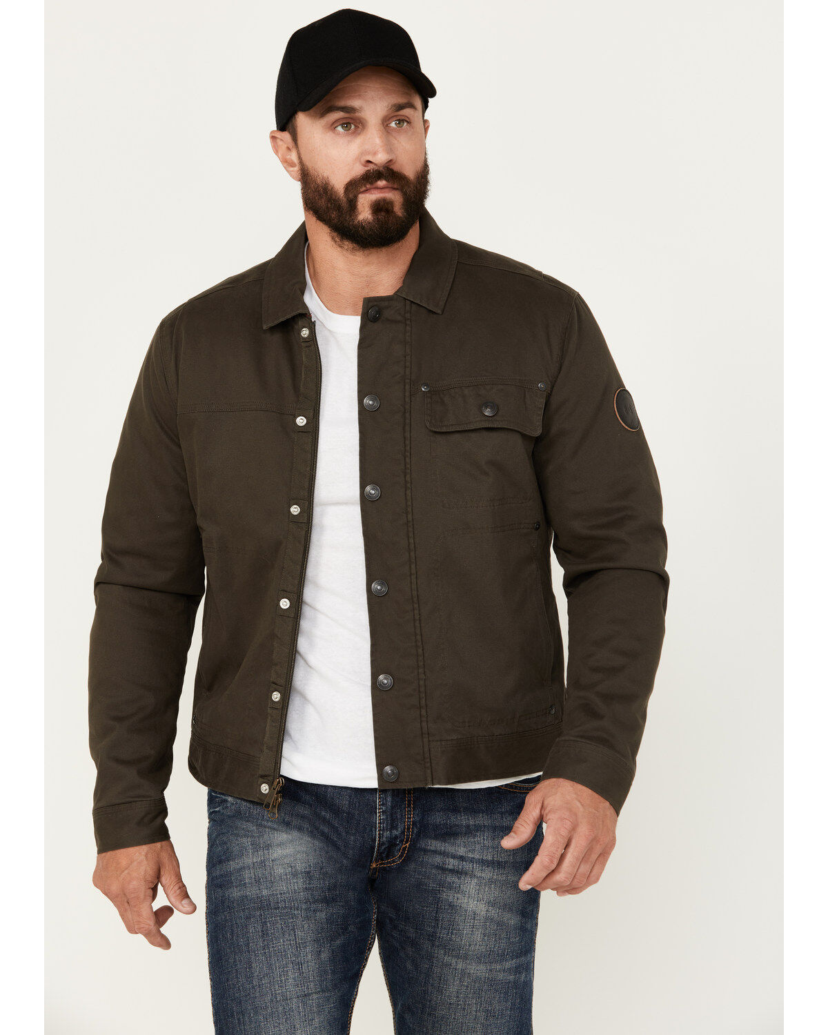 Men's Brothers and Sons Chambers Trucker Water Repellent Snap Zip Jack