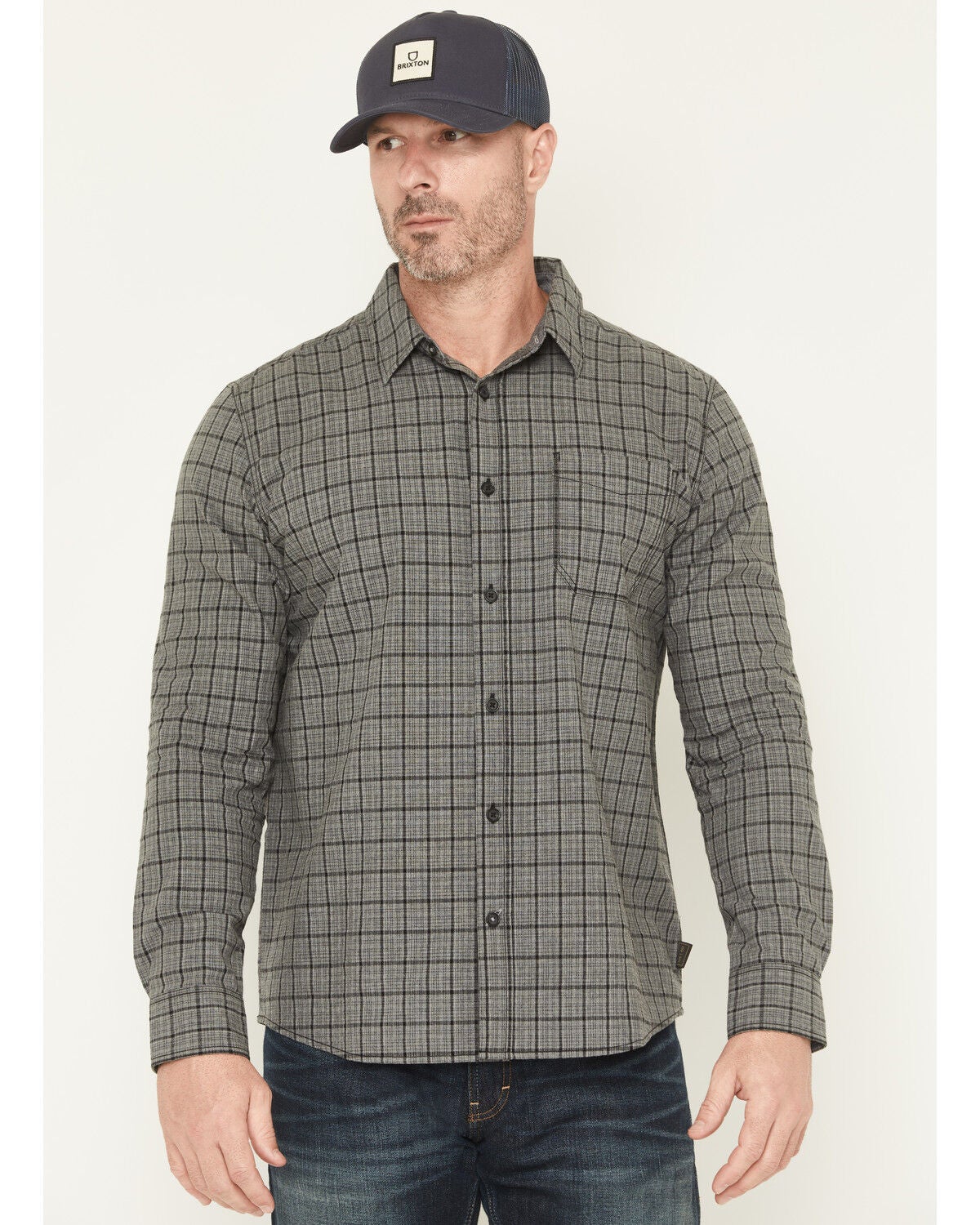 Men's Brothers and Sons Bryce Plaid Print Long Sleeve Button-Down West
