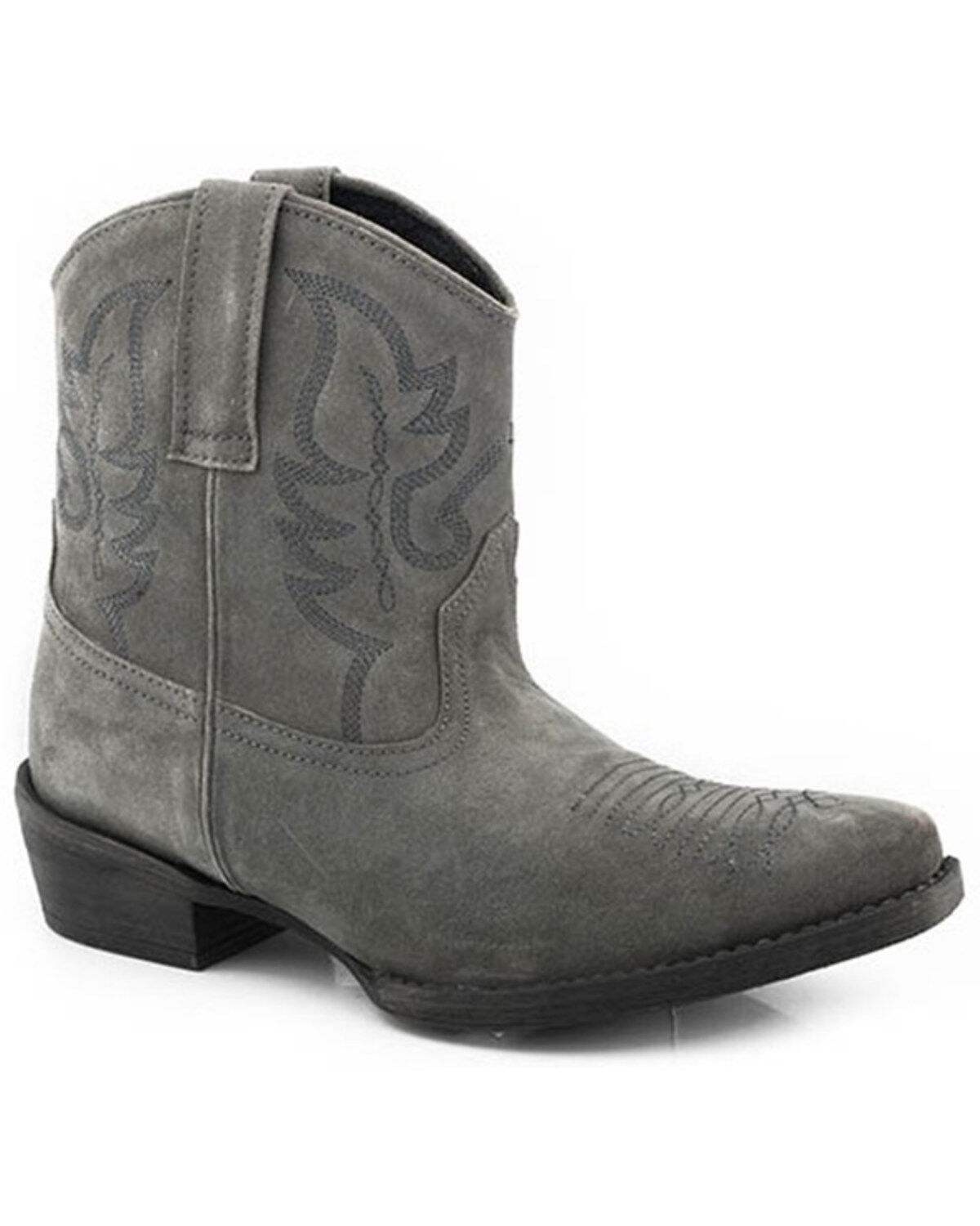 Women's Roper Dusty II Cow Suede Western Booties - Snip Toe