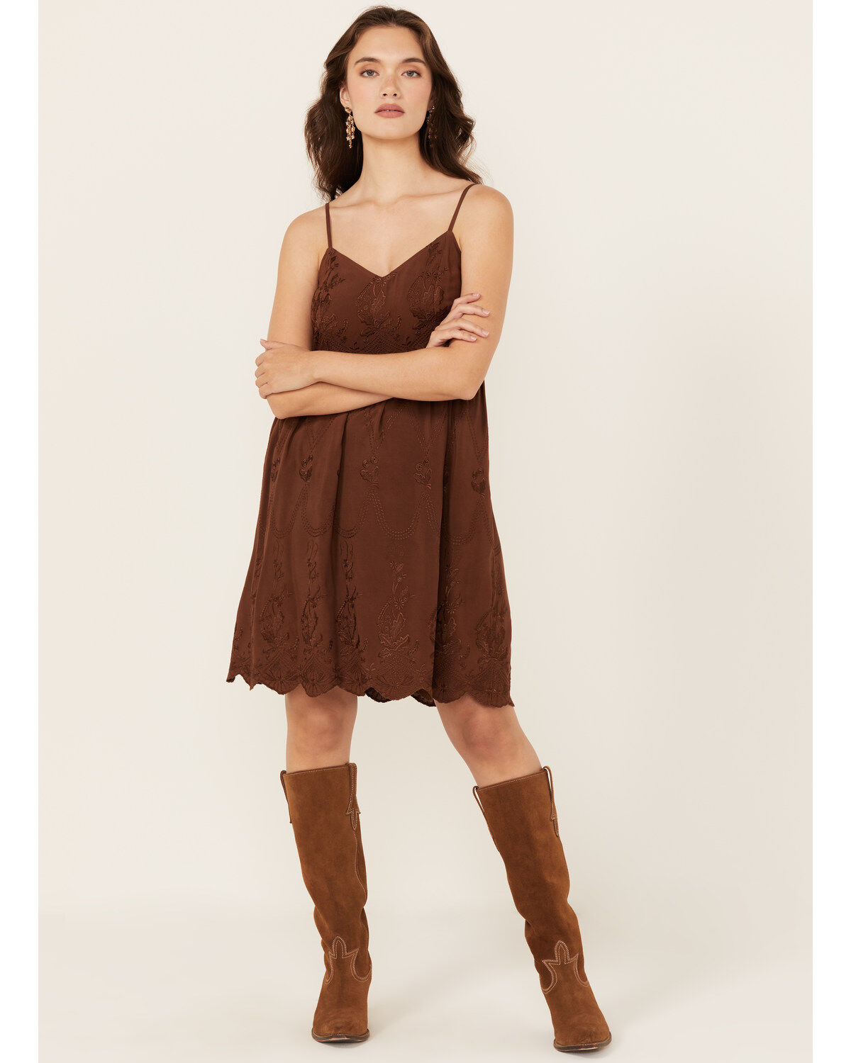 Women's Cleo + Wolf Brina Embroidered Mini Dress
