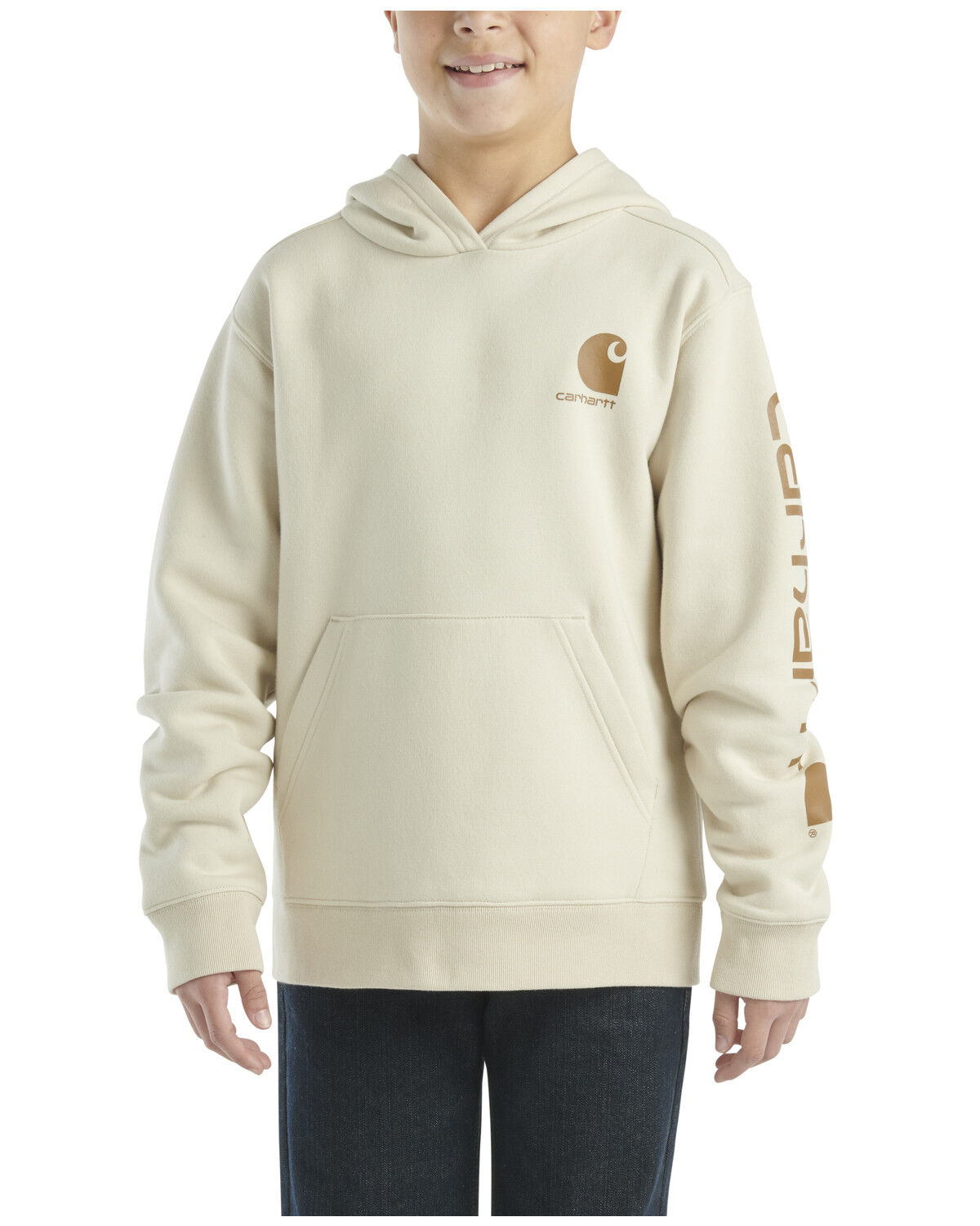 Boys' Carhartt Little Solid Logo Hooded Sweatshirt