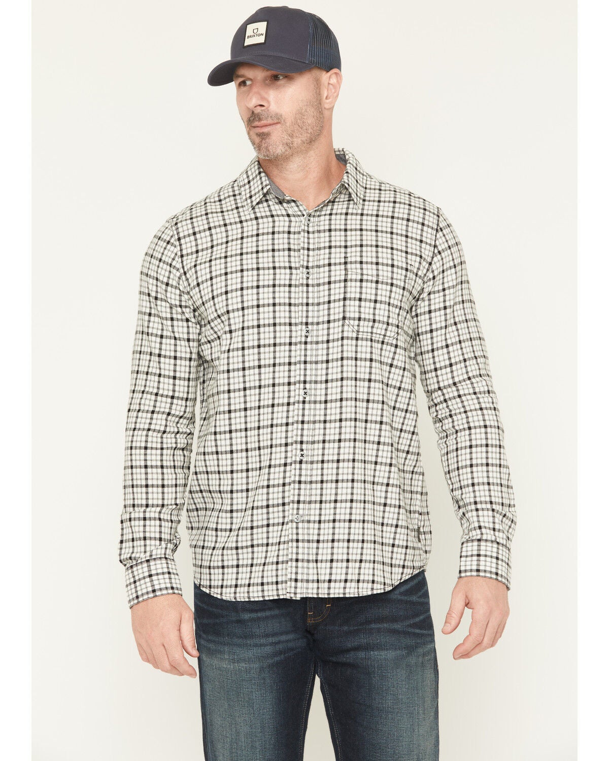 Men's Brothers and Sons Hank Plaid Print Long Sleeve Button-Down Flann