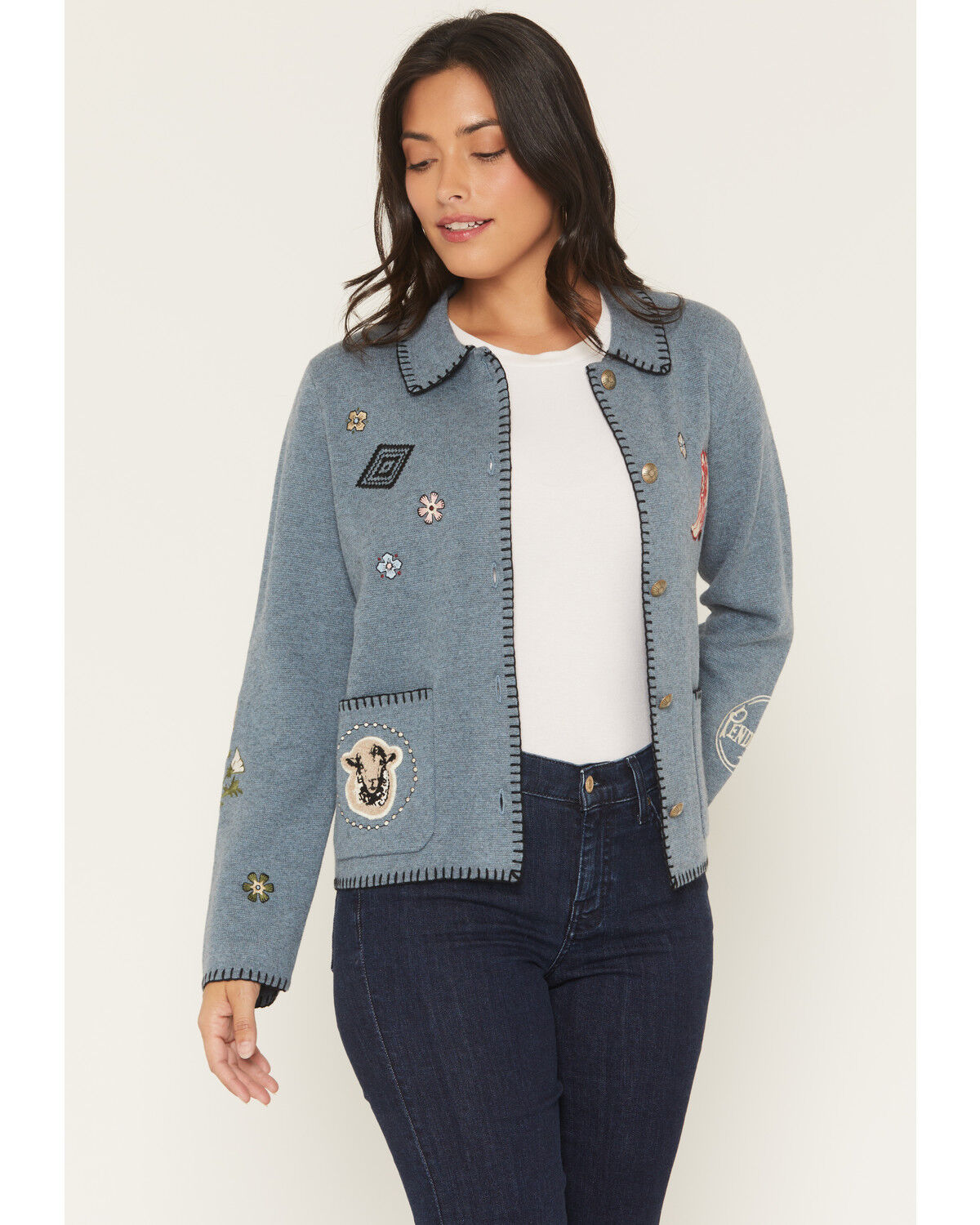 Women's Pendleton Souvenir Patch Button-Down Cardigan