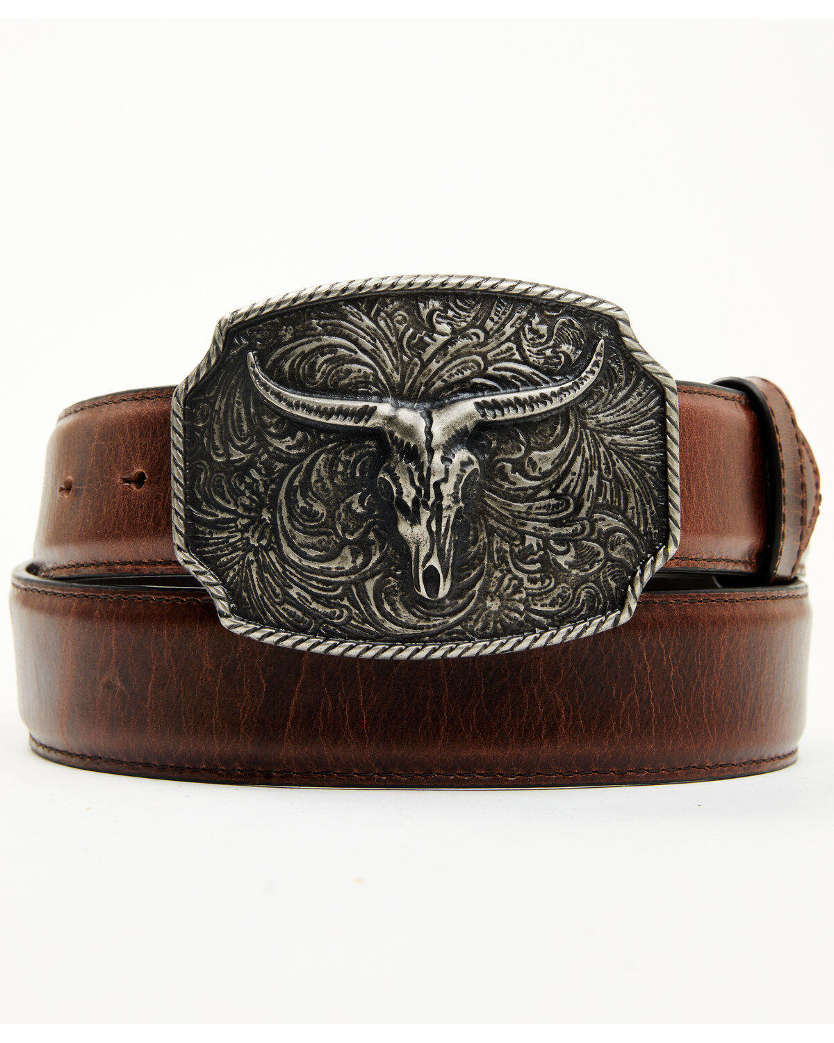 Men's Cody James Longhorn Scroll Buckle Belt