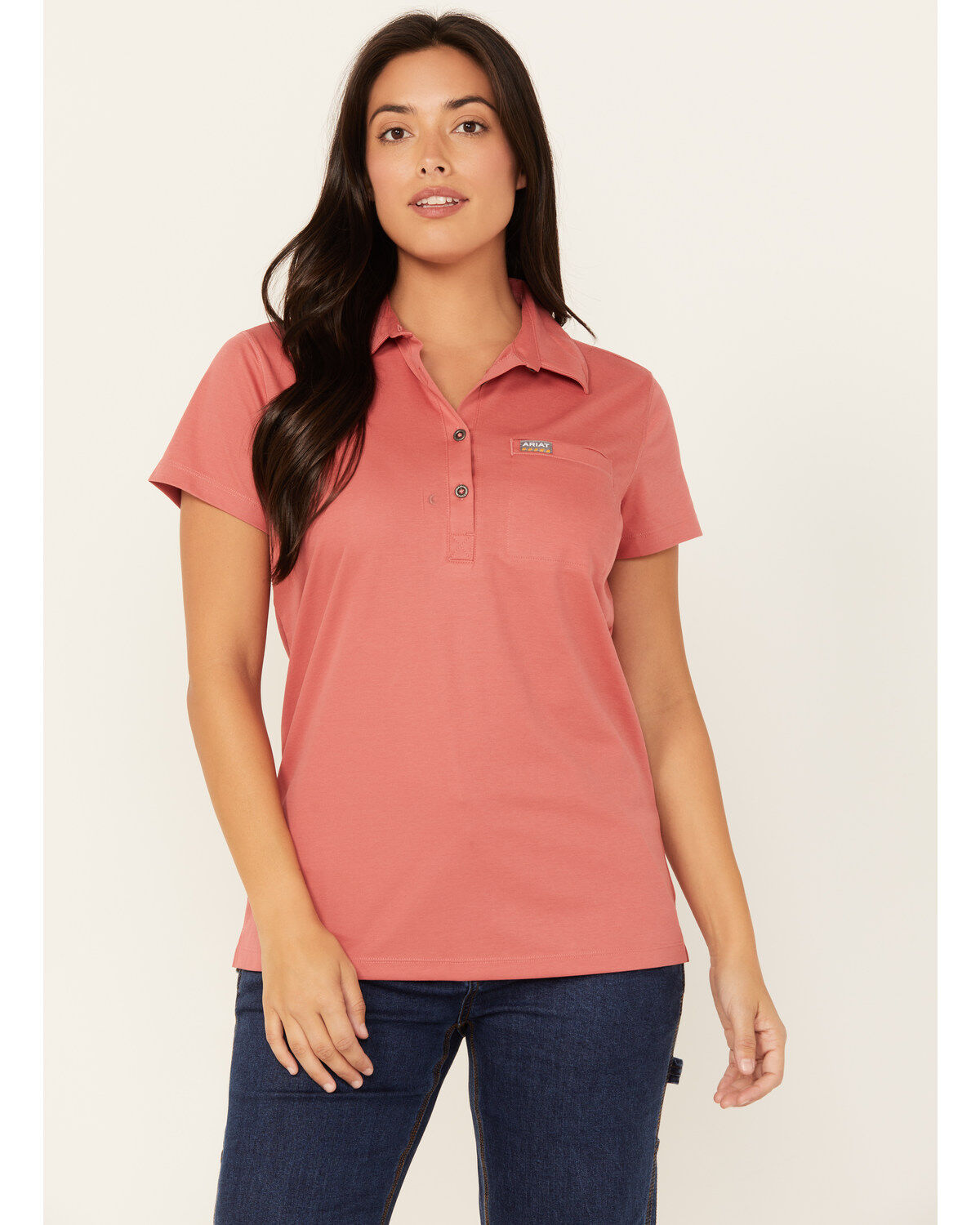 Women's Ariat Rebar Foreman Short Sleeve Polo Shirt