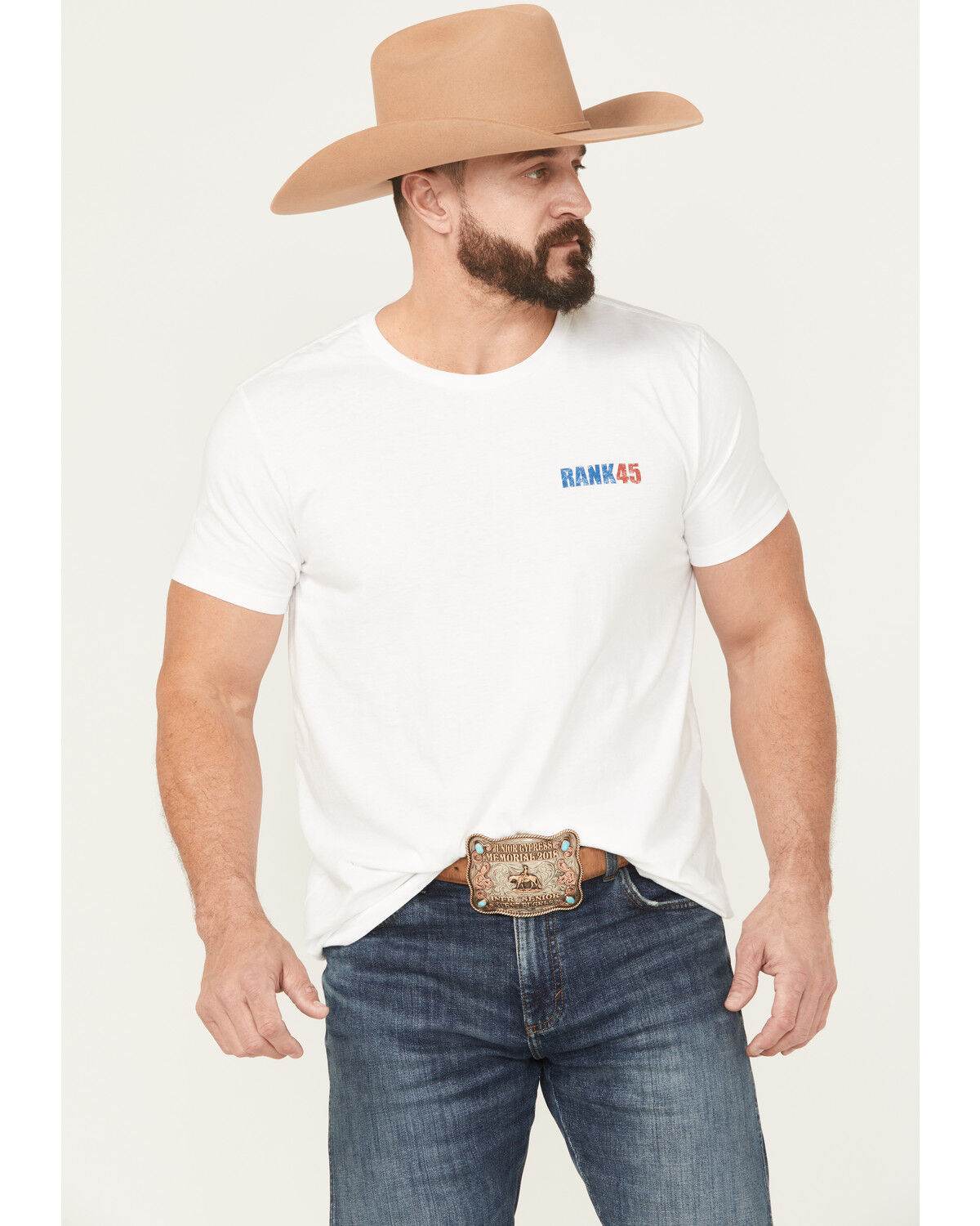 Men's RANK 45 Red 45 Short Sleeve Graphic T-Shirt