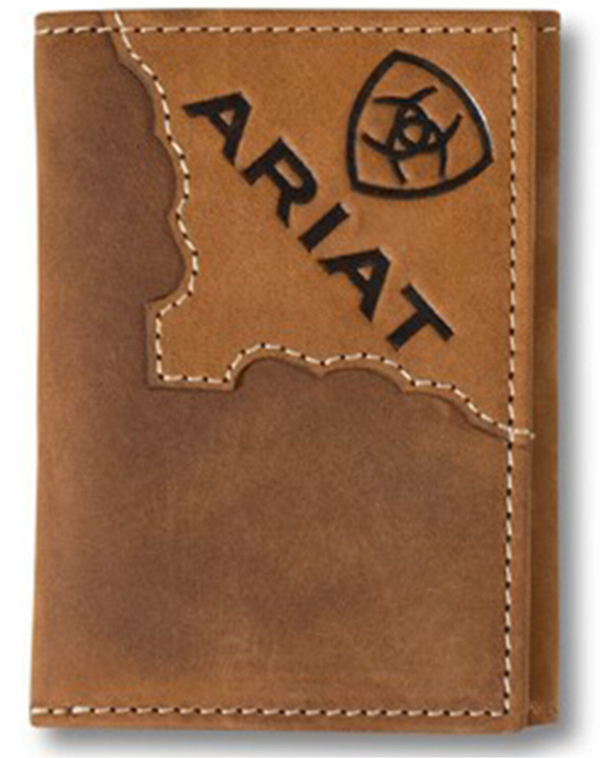 Men's Ariat Tri-Fold Two Tone Leather Wallet