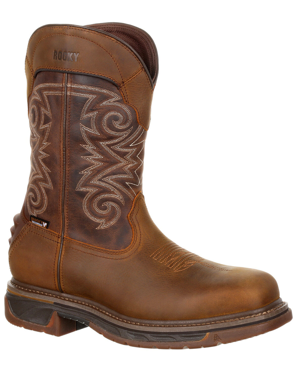 Men's Rocky Iron Skull Waterproof Western Boots - Composite Toe