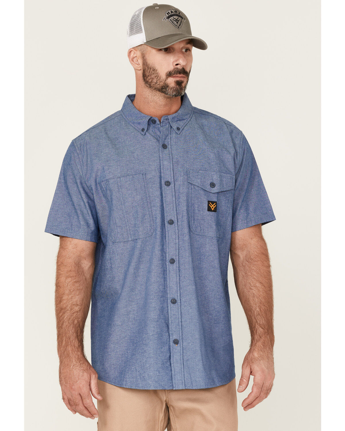 Men's Hawx Short Sleeve Button-Down Work Shirt