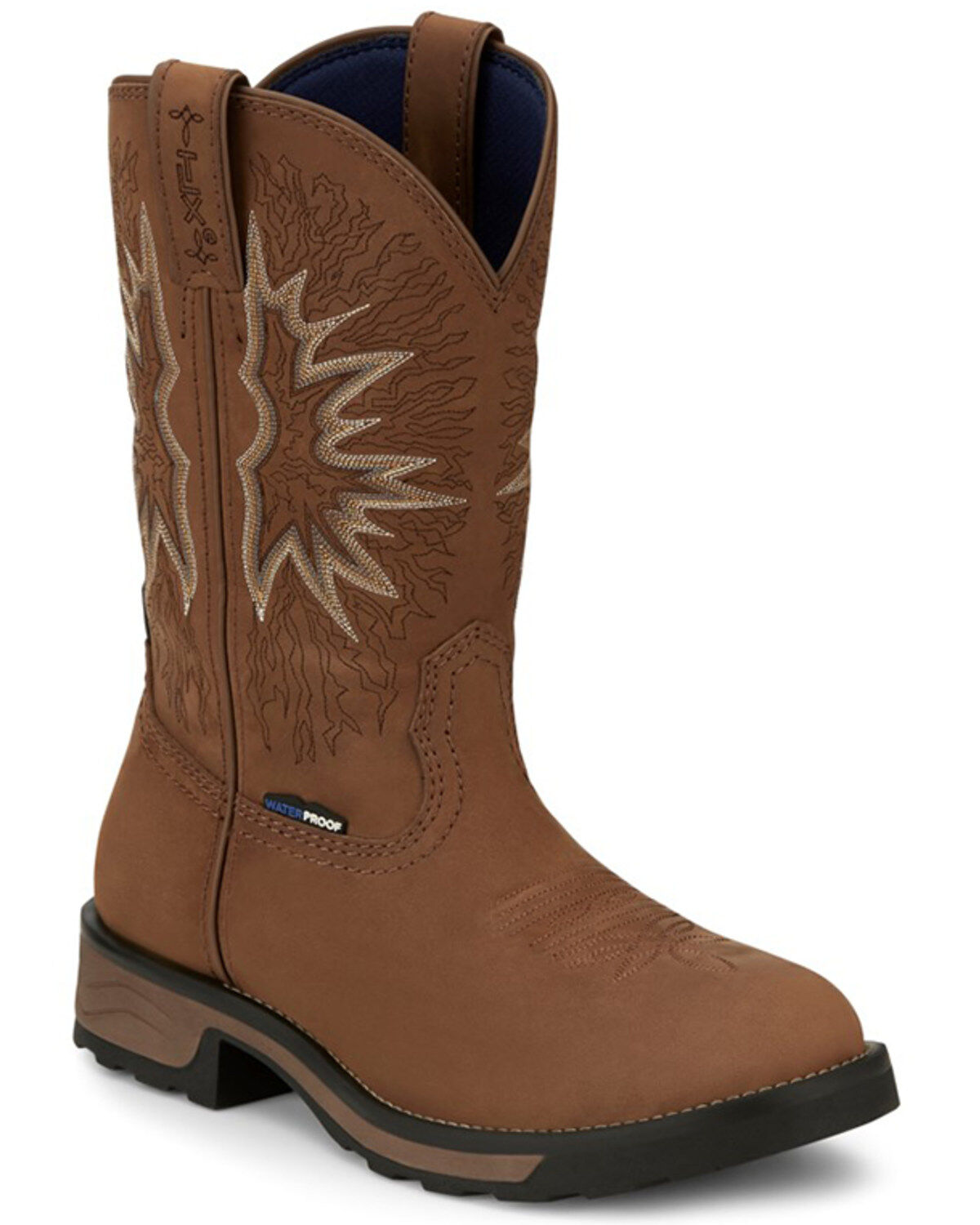 Men's Tony Lama Boom Saddle Cowhide Pull-On Western Work Boots - Soft