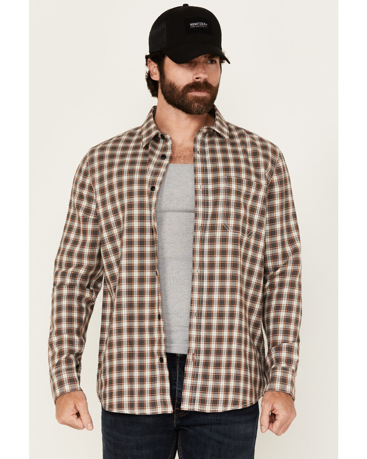 Men's Brothers and Sons Keystone Plaid Print Long Sleeve Button-Down S