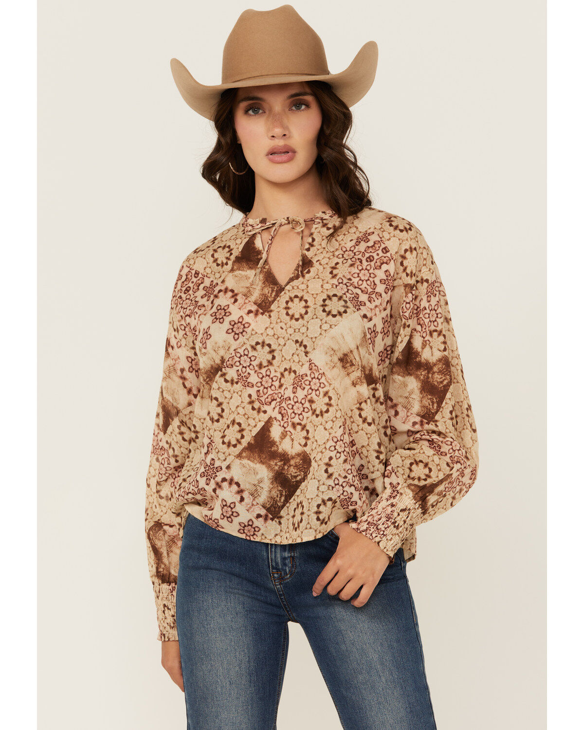 Women's Cleo + Wolf Bridgette Floral Print Long Sleeve Blouse
