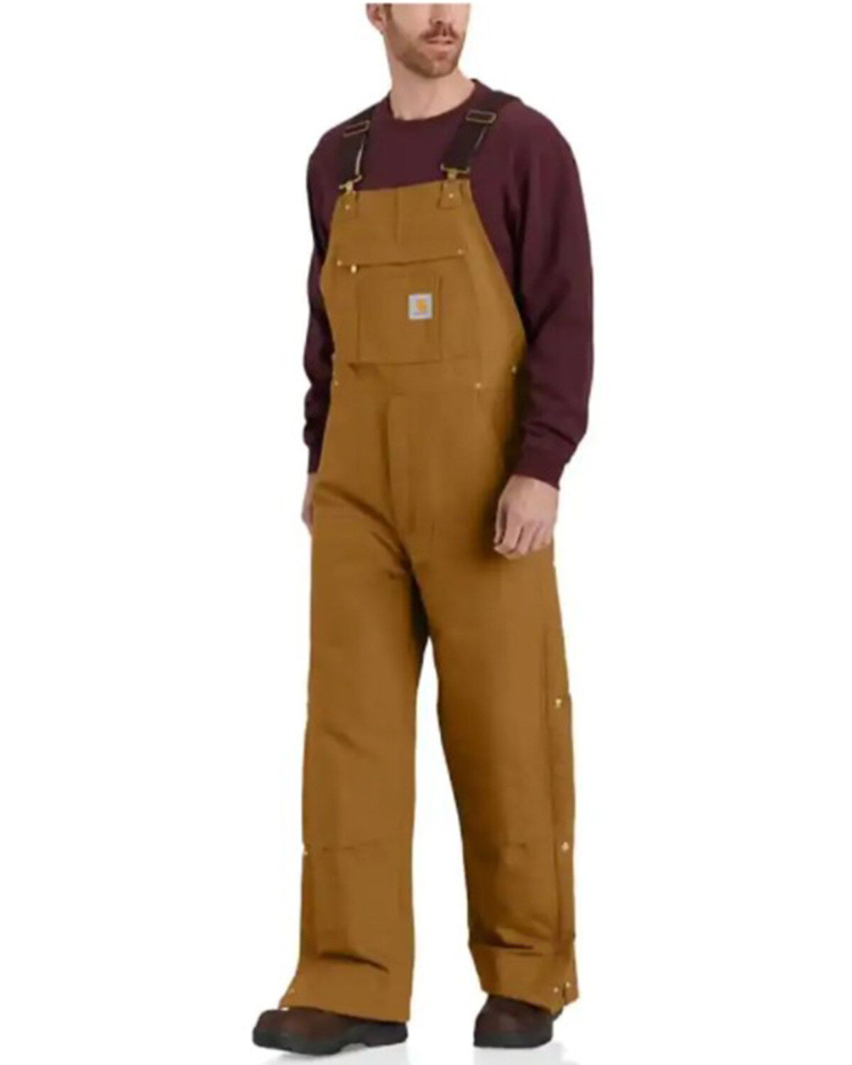 Men's Carhartt Firm Duck Insulated Bib Work Overalls - Tall