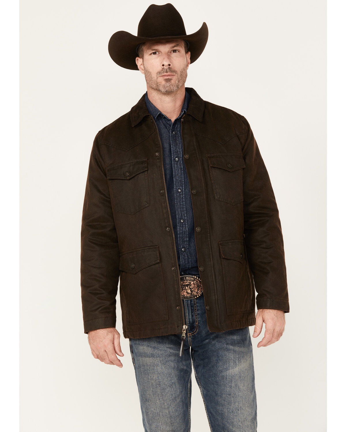 Men's Cody James Oilskin Snap Heavy Jacket