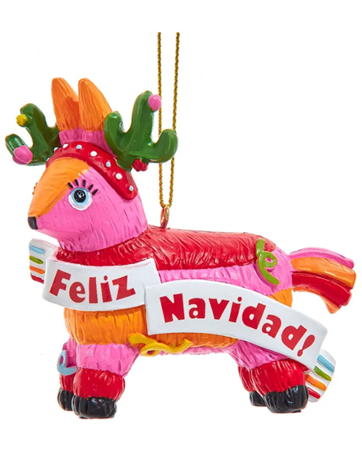 Kurt Adler Feliz Navidad Horse Piñata Ornament