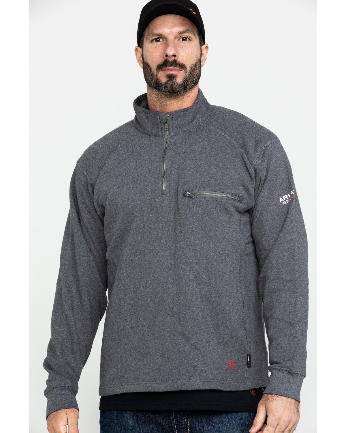 Men's Ariat FR Rev 1/4 Zip Work Pullover - Tall