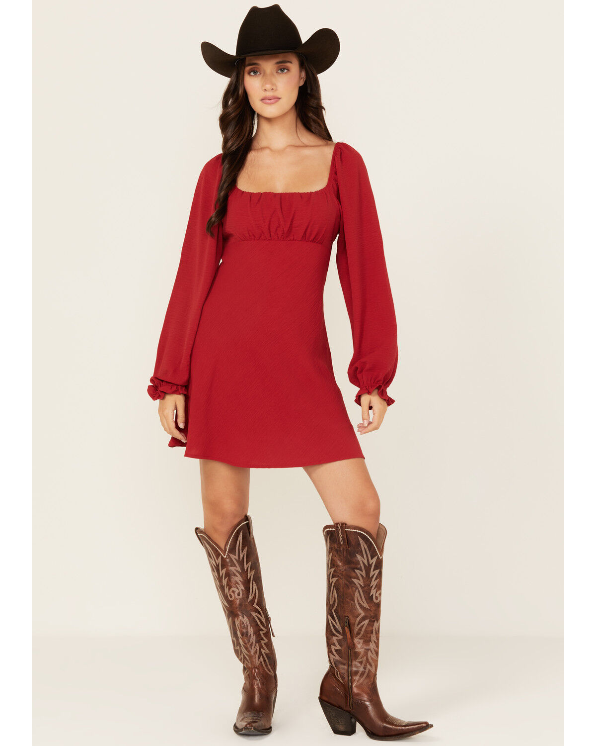 Women's La La Land Boot Barn Exclusive Emma Long Sleeve Mini Dress