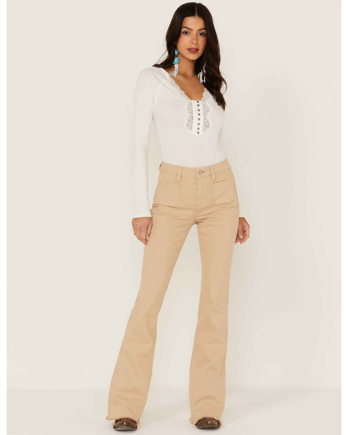 Women's Idyllwind High Risin' Irish Cream Wash Stretch Front Patch Poc