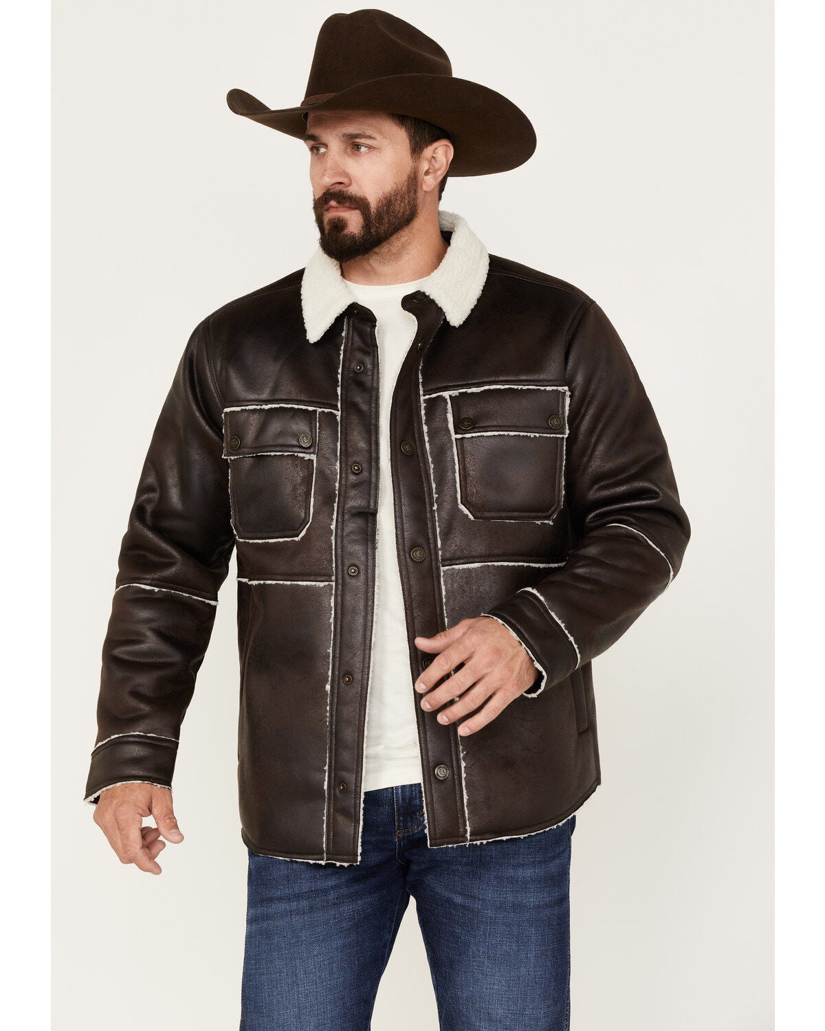 Men's Cody James Carmine Faux Shearling Shacket