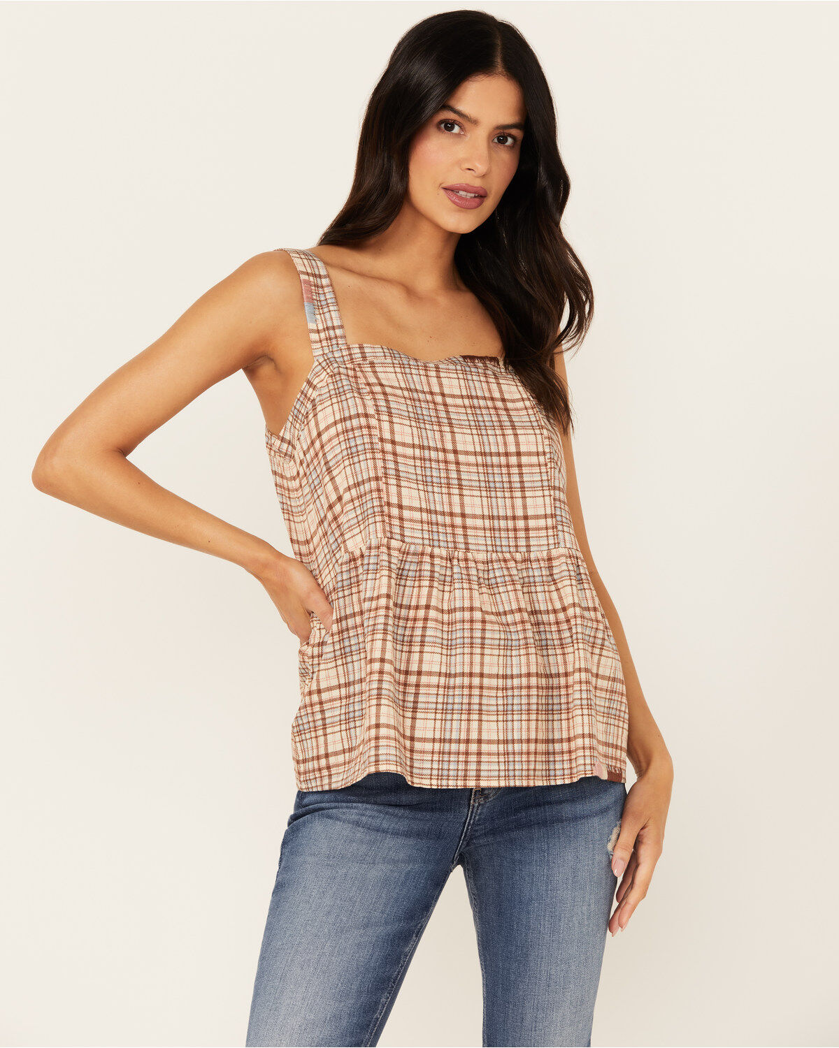 Women's Cleo + Wolf Beverly Plaid Print Sleeveless Tank
