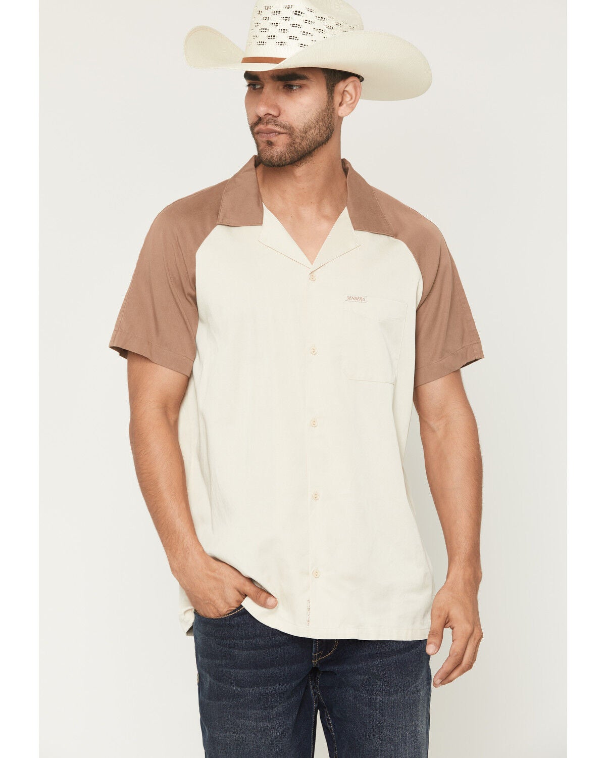 Men's Sendero Provisions Saloon Embroidered Short Sleeve Button-Down W