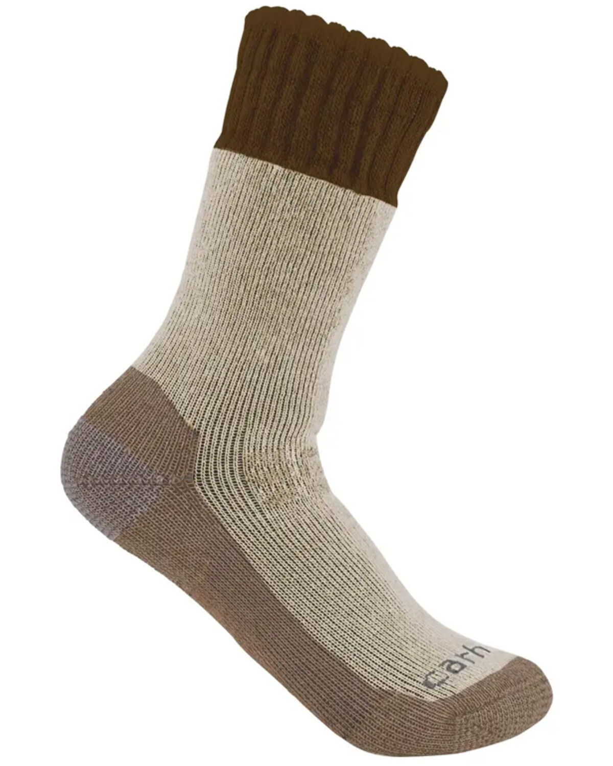 Men's Carhartt Brown Heavyweight Synthetic-Wool Blend Boot Socks