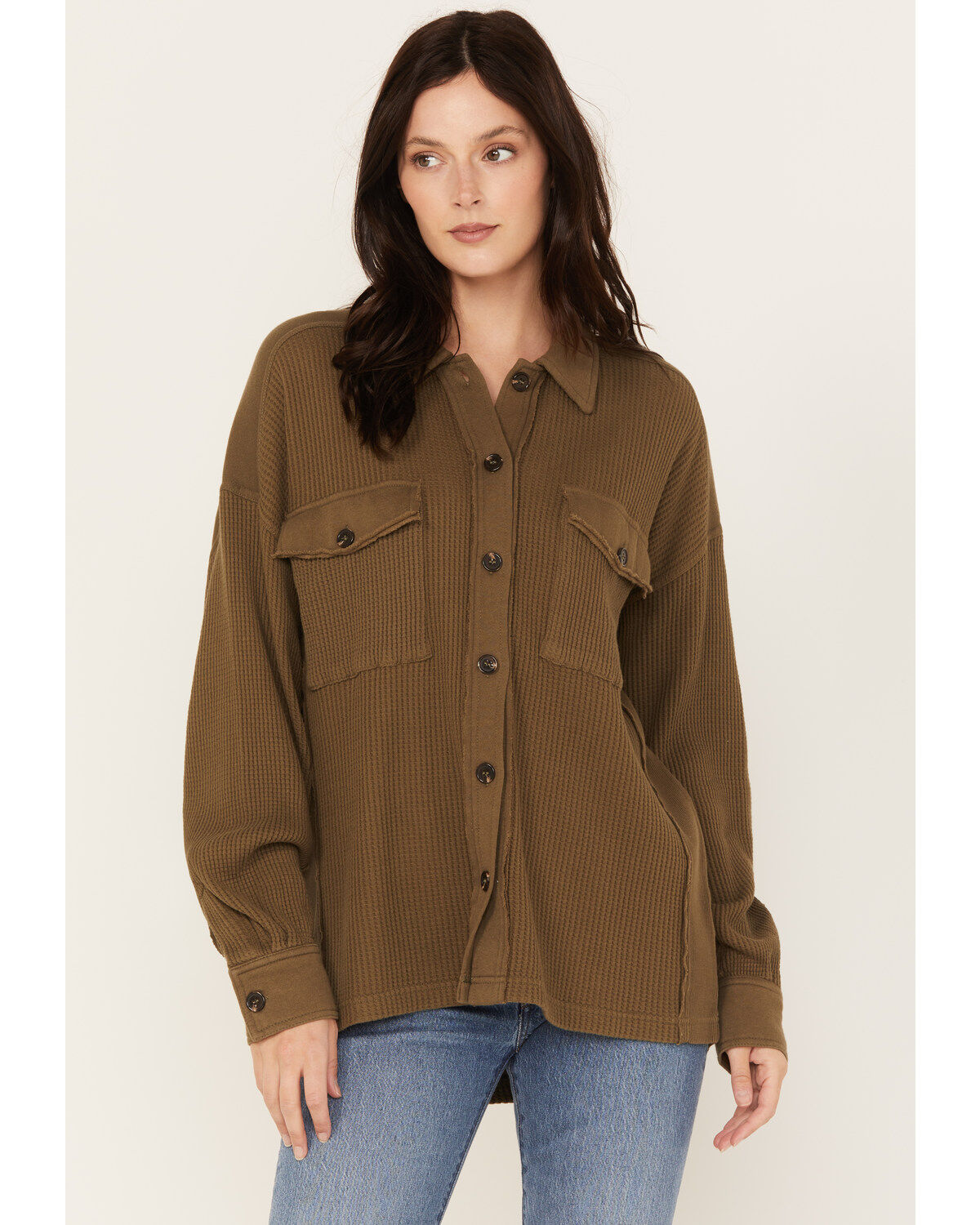 Women's Cleo + Wolf Waffle Knit Shacket