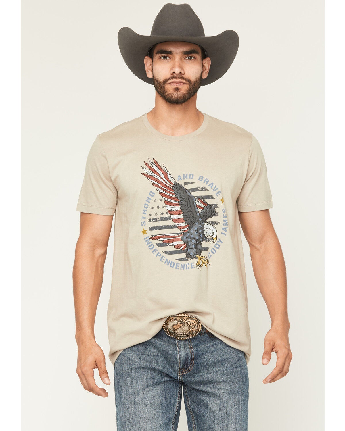 Men's Cody James Strong And Brave Short Sleeve Graphic T-Shirt