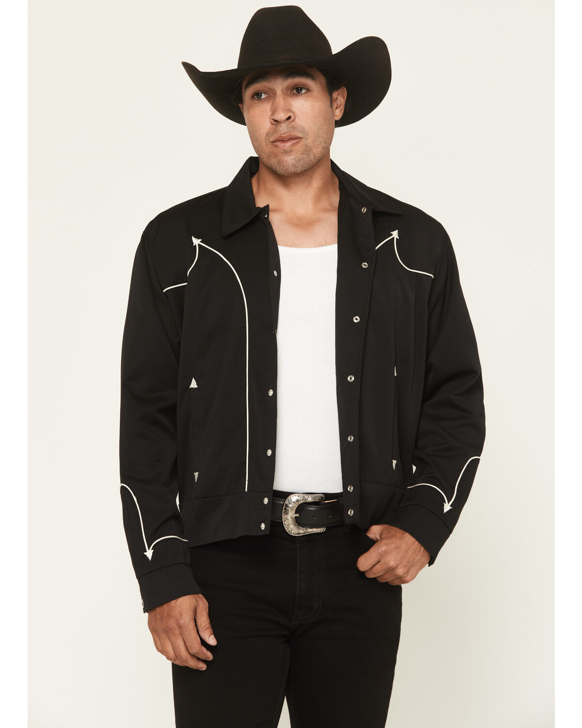 Men's Scully Western Embroidered Snap Jacket