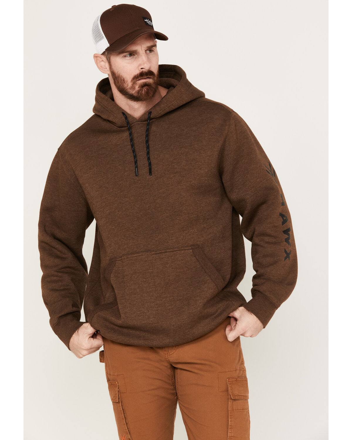 Men's Hawx Primo Logo Graphic Fleece Hooded Work Sweatshirt