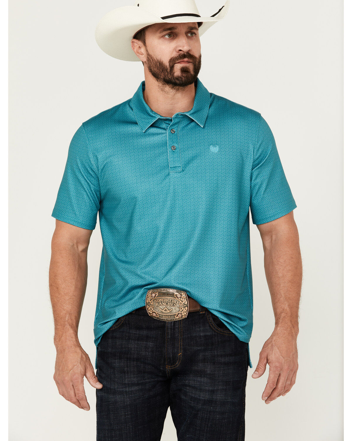 Men's Panhandle Ditsy Dot Print Short Sleeve Performance Polo Shirt